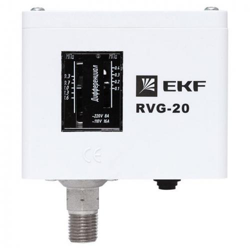 Реле избыточного давления RVG-20-1.6 (1.6МПа) EKF RVG-20-1.6 фото 11