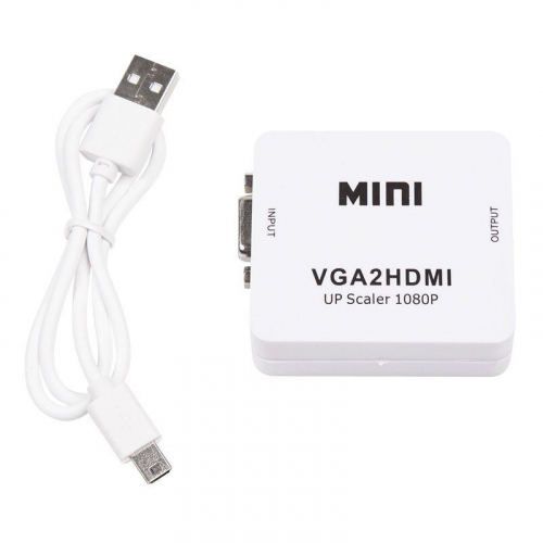 Конвертер VGA + Стерео 3.5мм на HDMI пластик бел. Rexant 17-6930 фото 5