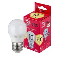 Лампа светодиодная RED LINE LED P45-10W-827-E27 R 10Вт P45 шар 2700К тепл. бел. E27 Эра Б0050698