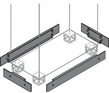 Фланец цоколя бок. 100х500мм (уп.2шт) ABB ZN5000