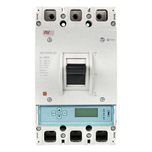 Выключатель автоматический 3п 630А 50кА AV POWER-3/3 ETU6.0 AVERES EKF mccb-33-630-6.0-av фото 6