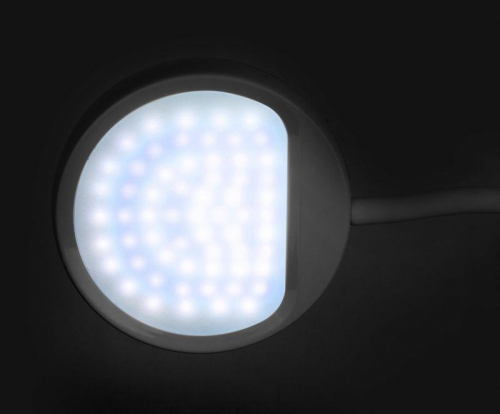 Светильник настольный KD-828 C01 LED 6.5Вт 230В 360лм сенс.рег.ярк .CCT RGB-ночник "Звездн. небо" бел. Camelion 13006 фото 4