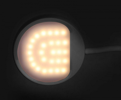 Светильник настольный KD-828 C01 LED 6.5Вт 230В 360лм сенс.рег.ярк .CCT RGB-ночник "Звездн. небо" бел. Camelion 13006 фото 5