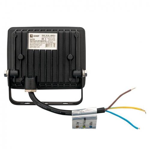 Прожектор светодиодный СДО-3002 20Вт 6500К IP65 Basic EKF FLL-3002-20-6500 фото 4