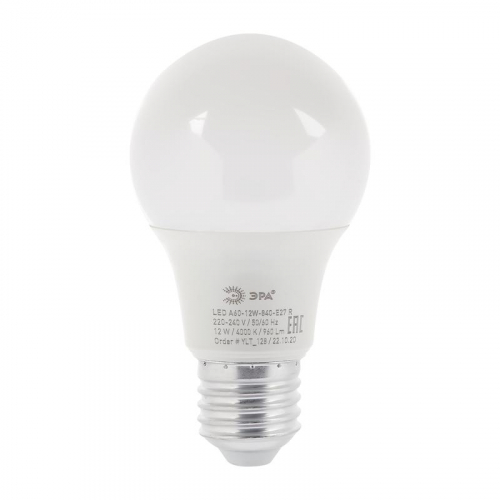 Лампа светодиодная A60-12W-840-E27 R (диод груша 12Вт нейтр. E27) Эра Б0049636