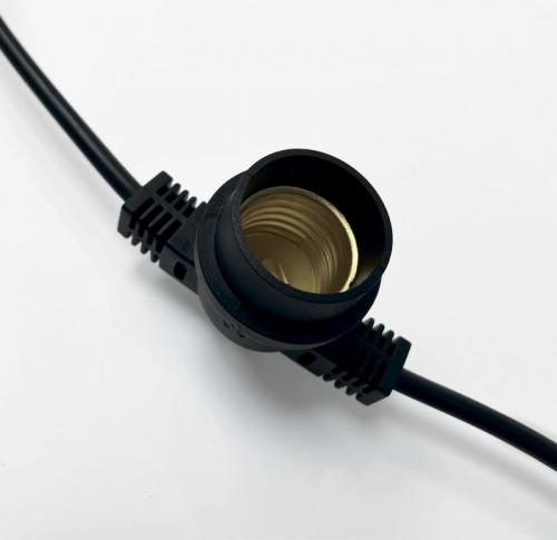 Гирлянда уличная Белт-лайт PBL-S60/L18+1.5 Black E27 IP65 (18м/60ламп/1.5м шнур) соединение в линию max750Вт (лампы в комплект не входят) JazzWay 5040588 фото 5