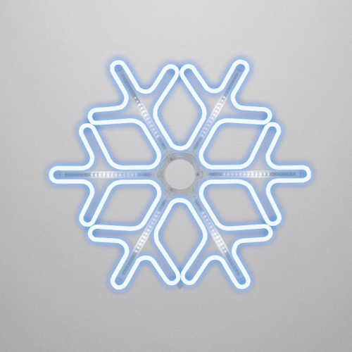 Фигура "Снежинка" из гибкого неона 60х60см син./бел. эффект тающих сосулек Neon-Night 501-223
