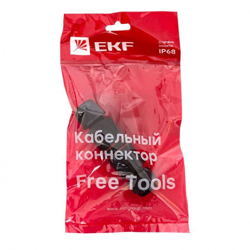 Коннектор кабельный I-образ. СМК 3PIN IP68 FreeTools PROxima EKF cct2-smk3 фото 3