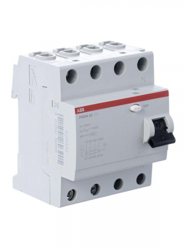 Выключатель дифференциального тока (УЗО) 4п 40А 300мА тип AC FH204AC-40/0.3 4мод. ABB 2CSF204003R3400 фото 3