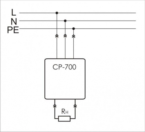 Реле напряжения CP-700 (однофазный; цифровая индикация напряжения тип корпуса вилка-розетка; 150-300В 16А 1NO IP20) F&F EA04.009.010 фото 2