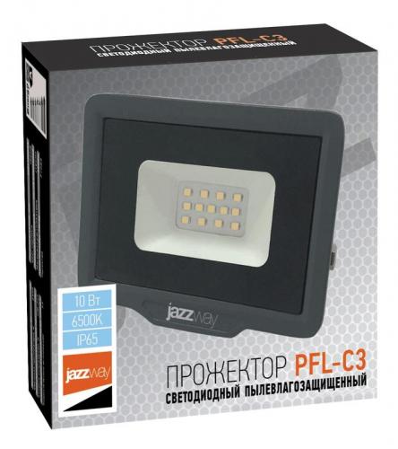 Прожектор светодиодный PFL-C3 10Вт 6500К IP65 закален. прозр. стекло JazzWay 5023529A фото 2